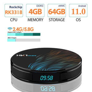 HK1 MAX Android inteligente 11 <span class=keywords><strong>TV</strong></span> <span class=keywords><strong>Box</strong></span> RK3318 4GB de RAM 32GB 64GB ROM 2,4G/5G Wifi BT 4,0 RK Quad Core Set-Top <span class=keywords><strong>Box</strong></span> - Product Image 2