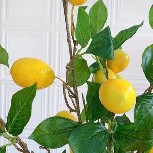Árbol de Limón Artificial de Tallo Largo LUYI al por Mayor con Frutos para Decoración del Hogar y Jardín en Navidad, Año Nuevo y Halloween - Product Image 6