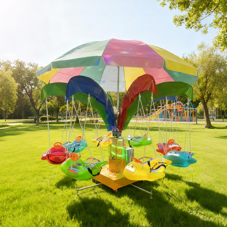 Outdoor Kids Mini Carousel Rotating Flying