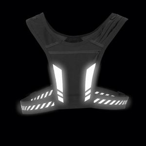 Black Breathable Reflective Workout Custom Adjustable Training and <b>Running</b> Mesh <b>Vest</b> Chest <b>Phone</b> Holder with Pockets Bottle Hold - Product Image 2