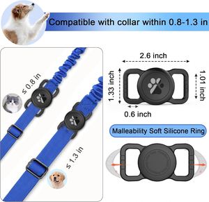 Funda de Silicona Impermeable con Diseño de Huella de Perro para Airtag, Soporte para Apple Airtag y Protector Completo Antipérdida para Mascotas - Product Image 2