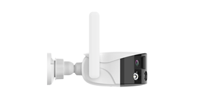 IP-WLAN-Außen kameras mit zwei Objektiven und 180-Grad-Ultraweitwinkel-Farb-Nacht-Zweiwege-Audio - Product Image 2