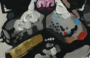 100% peint à la main Animal Graffiti bouledogue <span class=keywords><strong>patron</strong></span> portant des lunettes de soleil sur <span class=keywords><strong>toile</strong></span> Pop moderne décoration murale Art encadré prêt à accrocher - Product Image 2