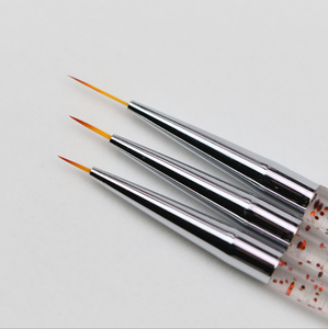 Lot de 3 pinceaux à ongles professionnels à manche métallique pour nail art, dessin fin et traçage de lignes pour la manucure - Product Image 6