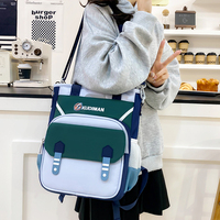 Sac à dos scolaire imperméable de style britannique tendance avec fermeture éclair pour étudiants, grande capacité, bretelles arquées – Conception portable