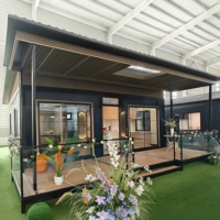 ZYBOX Maison Conteneur Préfabriquée Pliable Anti-Ouragan 20Ft 40Ft Extensible 2 3 4 5 Chambres Maison Mobile Compacte avec Terrasse