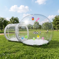 Tentes à bulles gonflables pour l'extérieur, pour les fêtes, dôme rebondissant portable pour le jardin, pour enfants, avec décoration de ballons