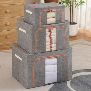 Extra Capacity Clothes <strong>Storage</strong> <strong>Bag</strong> Organizer Visualizing Clear Window Foldable Quilt <strong>Bag</strong> Clothing <strong>Storage</strong> Box With Zipper - Product Image 5