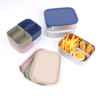 Boîte à lunch durable, étanche, anti-fuite, écologique, incassable, amovible, portable, pour enfants, contenant alimentaire