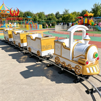JINFUDA Train électrique orbital de haute qualité en FRP pour enfants, pour parc d'attractions