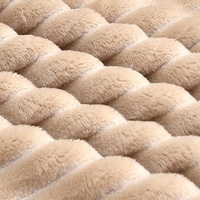 Nouveautés 2022 Couverture en polaire corail en polyester tricoté super doux et uni, écologique, pour toutes les saisons