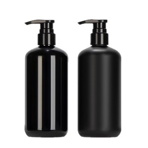 Black Matte Plastic Pump Bottle 500ml For <b>Shampoo</b> Shower Gel Body Lotion Daily Care Products - Product Image 1