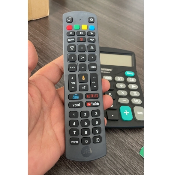 Jio Remote Control for Fiber Set Top Box with Voice Command and Hotkeys
