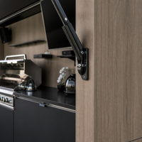 Cuisine extérieure modulaire avec barbecue, éclairage LED RGB, résistante aux intempéries, îlot de cuisine de luxe pour patio, évier, robinet, marbre