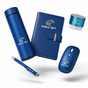 Custom Luxury Corporate Essentials Kit Vacuum Flask Wireless Speaker Notebook <b>Mouse</b> Pen Data Cable Business Gift Set - Product Image 1
