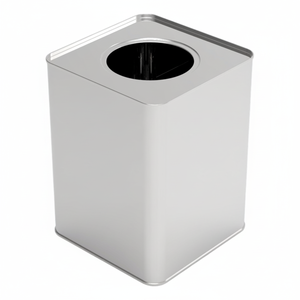 Lata Cuadrada Kontensan L106 de 5 Litros, Contenedor Metálico para Queso, 158x158xH200mm - Product Image 2