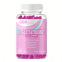Gummies véganes OEM/ODM 13-en-1 à la vitamine C et au L-glutathion pour le blanchiment de la peau – Complément de collagène L-glutathion 13-en-1 pour la peau