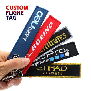 Portachiavi Jet Tag Personalizzato con LOGO, Ricamo e Sublimazione, Portachiavi Moto Intrecciato Bifacciale, Regalo Promozionale - Product Image 3