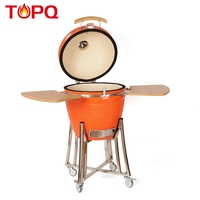TOPQ OEM/ODM Usine chinoise – Barbecue Kamado portable en céramique de 21 pouces pour cuisson extérieure et fêtes BBQ