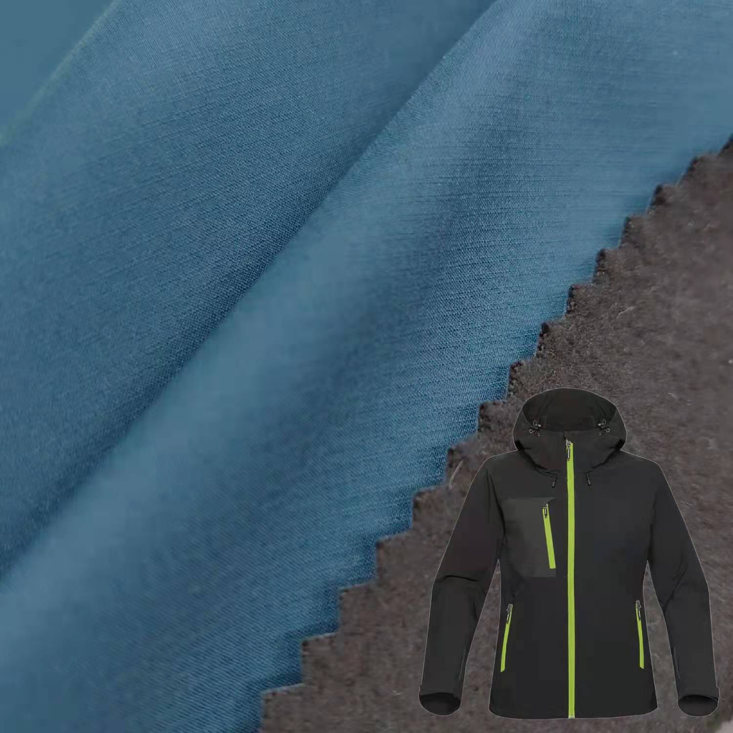 Изготовленная на заказ эластичная полярная флисовая влагопоглощающая термополиуретановая пленка 5k/5k ветрозащитная ткань