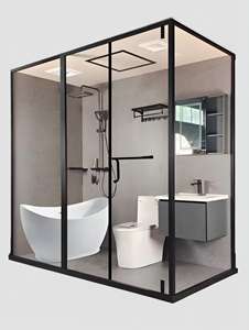 <span class=keywords><strong>Douche</strong></span> de salle de bain d'hôtel conception de maison cabine de <span class=keywords><strong>douche</strong></span> intégrée <span class=keywords><strong>douche</strong></span> préfabriquée - Product Image 5