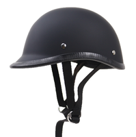 Casque de moto Jockey Polo léger vintage japonais à visière semi-ouverte