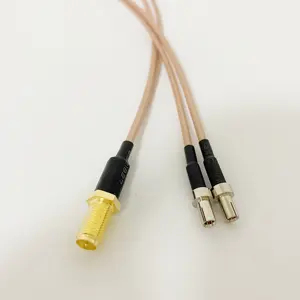 TS9公至RP形状记忆合金母尾纤同轴电缆RG316，用于路由器升压器和无线局域网无线天线转换