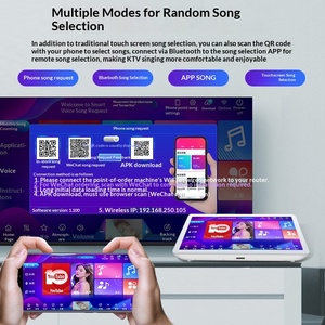 Machine de karaoké Android 19,5 pouces avec ensemble audio KTV, stockage 4 To / Connexions USB, haut-parleur de chant tout-en-un pour usage commercial et domestique - Product Image 4