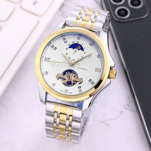 Reloj Deportivo de Lujo para Hombre, Diseño Original 2025, Movimiento Mecánico de Aleación, Manecillas de Cristal, Correa de Acero Inoxidable, Fase Lunar - Product Image 6
