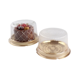 फैक्टरी थोक जेएस <span class=keywords><strong>001</strong></span>-0003 गोल पालतू केक बक्से बेकरी और केक की दुकानों के लिए - Product Image 1