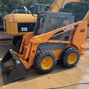 Prix bas certifié EPA et CE Bon état Utilisé Skid Steer CASE 420 Moteur d'origine Excellentes performances - Product Image 1