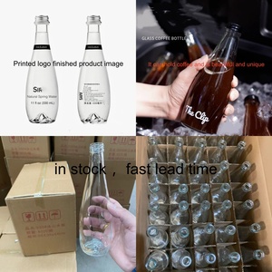 Vente en gros de bouteilles en verre transparent et givré de 11 oz et 16 oz avec boîte et logo pour café, vin, boissons, thé infusé à froid et spiritueux - Product Image 4
