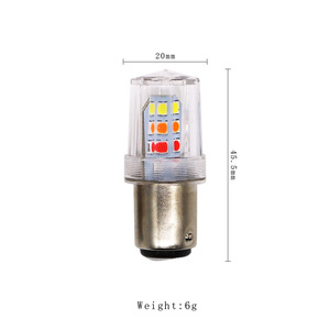 Luces de freno LED para coches y motocicletas, estroboscópicas, 1157, 2835, 32 SMD RGB, luces traseras de colores con intermitencia secuencial. - Product Image 5