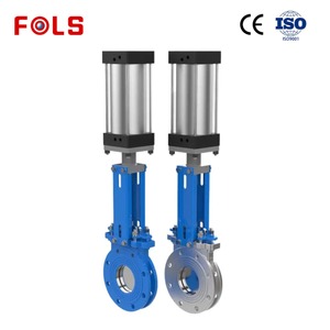Válvula de cuchilla neumática PN10 WCB SS304 con control de aire por cilindro - Product Image 4