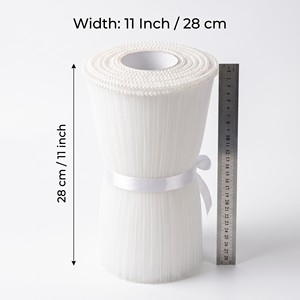 Tissu en maille froissée de 28 cm (11 pouces) avec bordure perlée, motif ondulé pour emballage de bouquets de fleurs, emballage cadeau pour fleuristes, bricolage - Product Image 3