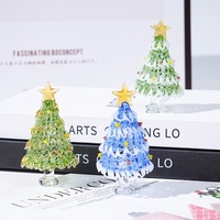 Ornement de bureau artisanal en verre Boshan pour le bureau, la maison, cadeau de vacances, sapin de Noël fait main