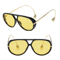 Lunettes de soleil pilote à monture large DL PC avec protection UV, style sportif pour adultes unisexes