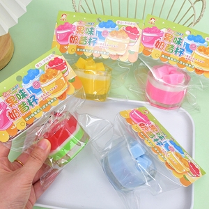 Jouets de décompression à presser en TPR de haute qualité, mignons, en forme de coupes à pudding, pour la relaxation et la promotion, pour enfants et adultes - Product Image 4