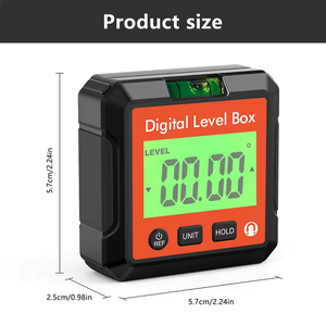 Bán Buôn 90 Độ Kỹ Thuật Số Thước Đo Độ Nghiêng Mức <span class=keywords><strong>Goniometer</strong></span> Đo Độ Nghiêng Nam Châm Cai Trị Với Bong Bóng - Product Image 4