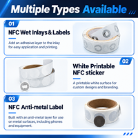 Étiquette intelligente RFID et NFC personnalisable, anti-métal, autocollant personnalisé, impression personnalisée, petite étiquette imperméable