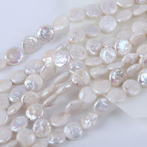 Perles de culture d'eau douce naturelles en gros de Zhuji, 10-11 mm, forme bouton, baroque, accessoires de bijoux faits à la main, perles en vrac - Product Image 4