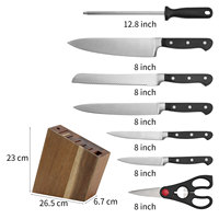 Ensemble de couteaux de cuisine TOALLWIN, bloc de couteaux de cuisine, acier inoxydable de luxe, couteau de chef japonais professionnel