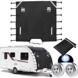 Chống Tia Cực Tím 4 Lớp Không Dệt RV Kính Chắn Gió Caravan Front Towing Cover