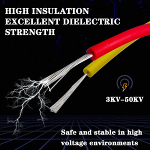 200 शिकन 5kv 15kv 20kv 30kv 50kv tinned तांबे के कंडक्टर को फंसे हुए सिलिकॉन इन्सुलेट उच्च वोल्टेज इग्निशन केबल स्पार्क तार - Product Image 4