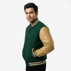 Top Quality Embroidered Varsity Jackets Custom <b>Men</b> Baseball Jacket Oversized Varsity Jacket for Sale - Product Image 1