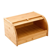 Addreen Bambou Boîte à Pain Grande Capacité Boîte de Rangement Écologique pour la Cuisine dans les Restaurants fond avec Plateau