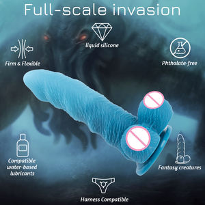 부드러운 이국적인 외계인 딜도 가슴 포함 프로스테이트 딜도 지스팟 자극 바이오닉 페니스 성인용 섹스토이 몬스터 판타지 딜도 - Product Image 2