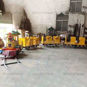 High Quality Yellow Track <b>Train</b> With Semi-open Carriages, Fun And Safe Ride For Kids And Families Park For Sale - Product Image 3