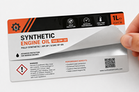 Étiquettes autocollantes imperméables à double couche, personnalisées, imprimées, multicouches, extensibles, pour emballages de boissons