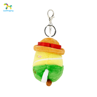 Porte-clés en peluche personnalisé OEM, imprimé, doux, rembourré, pendentif de sac, vente en gros pour cadeaux promotionnels